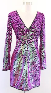 Nuevo con etiquetas Vestido de Fiesta Sho by Tadashi Shoji Lentejuelas Iridiscente Mini Bodycon XS - Imagen 1 de 6