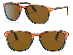 GAFAS DE SOL PERSOL MARRÓN AZUL PO 3019 1120/33 55 GAFAS 649 3272 STEVE mc QUEEN - Imagen 1 de 8