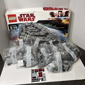 READ LEGO Star Wars First Order Star Destroyer 75190 No Bag #1 No Manual All New