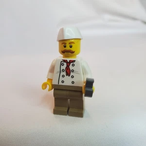 LEGO City - Chef - Hot Dog Chef Minifigure w/ Hat - cty0878 Minifig - Picture 1 of 2