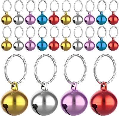 24 PCS Pet Collar Bells Stainless Steel Anti-Lost Dog Cat Pendant Accessories - Image 1 of 4