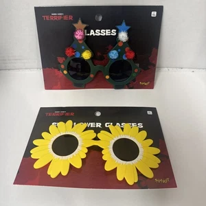 Geist Halloween Kunst der Clown Schrecken Sonnenblume + Weihnachtsbrille Neu - Bild 1 von 7