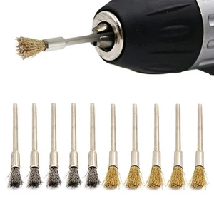 49mm Länge Drahtbürsten Drahtbürste 10pcs Drehwerkzeug Edelstahl Messing - Bild 1 von 12