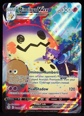 Tarjeta Pokémon Mimikyu VMAX #TG17 casi nueva - Pequeña impresión Foto 1 de 3
