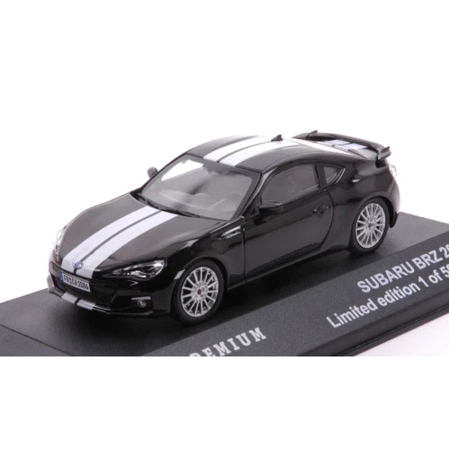 SUBARU BRZ 2013 BLACK WITH WHITE LINES 1:43 Triple 9 Auto Stradali Modellino Nuo - Immagine 1 di 1