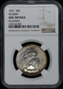 PILGRIM 1921 Silver Commemorative 50C NGC UNC Details - Picture 1 of 2