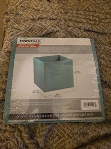 Closet Essentials Collapsible Cube Storage Container 10.5”x10.5”x11” Beach - NEW - Picture 1 of 2