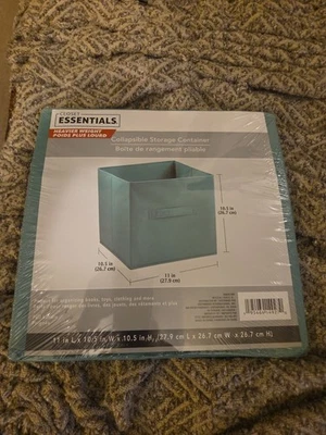 Closet Essentials Collapsible Cube Storage Container 10.5”x10.5”x11” Beach - NEW - Image 1 of 2