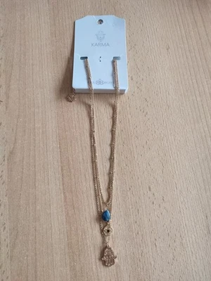 Modeschmuck Damen Halskette Gold Hand Der Fatima Bijou Brigitte Karma Neu - Bild 1 von 4
