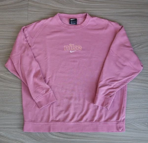 Vintage 90s Y2K NIKE Womens Crew Neck Rose Pink Logo Spell Out Large L - Bild 1 von 6