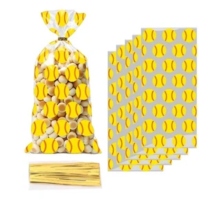 Goodie Bags Party Favor Candy Bags with 50PCS Twist Ties Cookie Packaging Gift - Picture 1 of 5