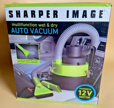 Sharper Image Multifunction Wet & Dry Auto Vacuum – 12V Car Vac – New in Box - Image 1 of 4