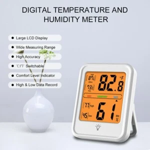 Digital Indoor Thermometer Room Temperature Humidity Monitor Hygrometer Gauge - Picture 1 of 12