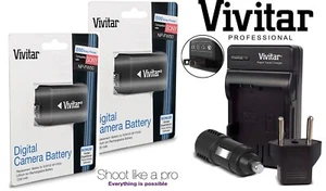 Super Hi 2-Pc NP-FW50 Li-Ion Battery & Charger For Sony Alpha a7S Mark II A7R A7 - Picture 1 of 5
