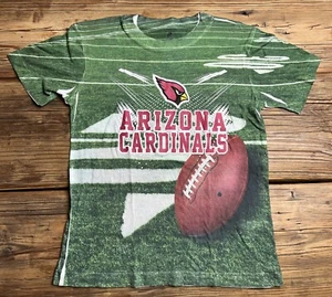 ✔️Arizona Cardinals Tshirt Boys LG 10-12 Green Grass Field Short Sleeve Casual - Picture 1 of 7