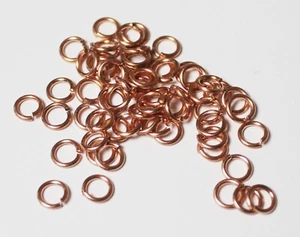 Anello di Salto Rotondo Aperto Filo Rame Massiccio 18 Ga 5 MM O/D (Confezione da 200) Made in USA - Foto 1 di 3