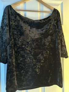 Women’s Black Velvet Top. Dorothy Perkins Size 18. New With Tags - Picture 1 of 4