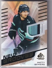 2022-23 UD SP GAME USED NEW GROOVES ROOKIE PREMIUM PATCH MATTY BENIERS 02/10