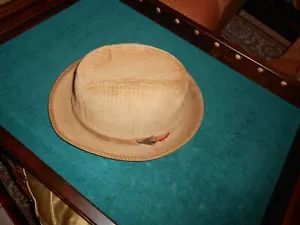 Dobbs Fifth Avenue Tan Fedora Style Hat Size 7 1/2 - Picture 1 of 5