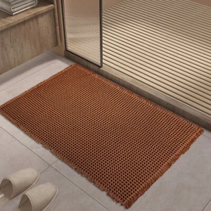 Waffle Woven Bathroom Mat Shower Bath Mat Machine Washable Antislip Area Rug US - Picture 1 of 42