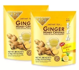 Prince Of Peace Lemon Ginger Honey Crystals Lemon Flavor Ginger Tea - Picture 1 of 4
