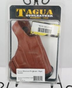 Taurus Millennium Pro Brown Right Hand Rotating Thumb Paddle Holster Tagua TF