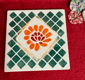 Handmade Ceramic Tile Trivet or Design - Picture 1 of 5