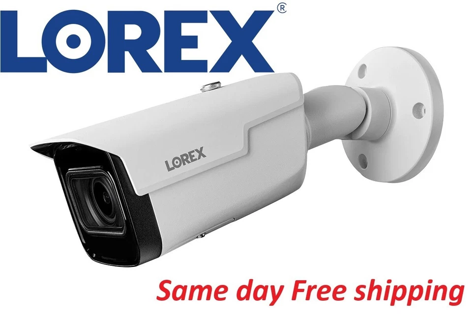 Lorex 4K Bullet IP Security Camera Motorized Varifocal 4X Zoom 30 FPS LNB9282B - Image 1 of 1