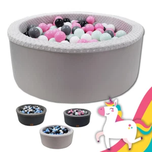 Baño de pelotas piscina para bebé niños 90X30cm/200 bolas ∅7cm piscina de pelotas - Imagen 1 de 16
