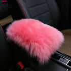 Real Sheepskin Car Armrest Console Seat Comfortable Cover Pad Cushion Pillow Mat