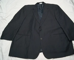 geoffrey beene suit jacket men's 56 long navy blue big & tall pinstripes - Picture 1 of 14