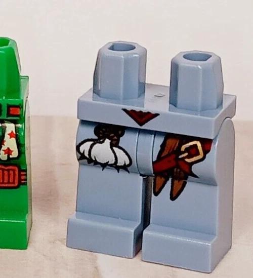 New LEGO Monster Fighter Legs GARLIC Vampire Hunter Stakes Belt Sash Sand Blue - Image 1 of 1