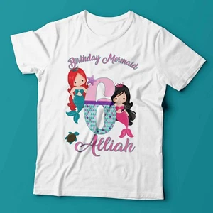 Meerjungfrau Geburtstagsshirt / Meerjungfrau Shirt / Meerjungfrau Party Zubehör / Meerjungfrau - Bild 1 von 4