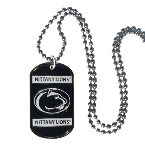 Penn State Nittany Lions Dog Tag Necklace NCAA Fan Neck Ball Chain College Fan Cover