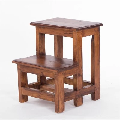 TRITTLEITER "STEP" 46x37 cm Recycling Holz - Bild 1 von 4