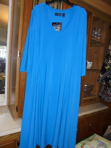Attitudes by Renee blue maxi dress NWT size XLP - Picture 1 of 6