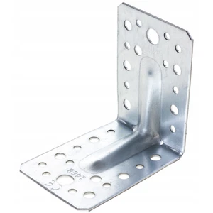 Angle Bracket Metal Corner Braces 2.5mm Galvanised Steel Plate Heavy Duty DIYUK - Picture 1 of 22