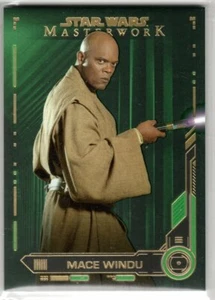 STAR WARS 2019 TOPPS MASTERWORK #17 MACE WINDU GREEN PARALLEL #'D 79/99 - Picture 1 of 2