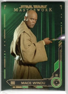 STAR WARS 2019 TOPPS MASTERWORK #17 MACE WINDU GREEN PARALLEL #'D 79/99 - Image 1 of 2