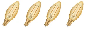 4x Osram LED Vintage gedrehte Kerze 1,8W = 22W E14 Weihnachten EEK:E (Spek A-G) - Bild 1 von 7