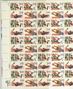 USA Olympic Games Los Angeles 1984 hoja completa C105-108 código postal superior izquierdo MNH - Imagen 1 de 1