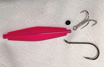 Humpy 4 包暴雪诱饵嗡嗡声炸弹热粉色三文鱼诱饵 2.5 英寸 1 盎司 Humpie — 第 1/4 张图片