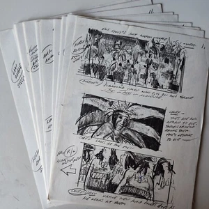 JOE VERSUS THE VOLCANO TOM HANKS STORYBOARD MOVIE PRODUCTION ART CARL ALDANA 20+ - Picture 1 of 7