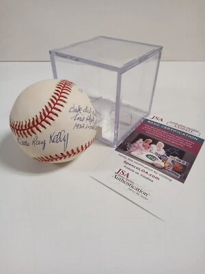 Little Ray Kelly Babe Ruth Mascot Signed Baseball Multi Inscribed PSA & JSA * # - Image 1 of 4