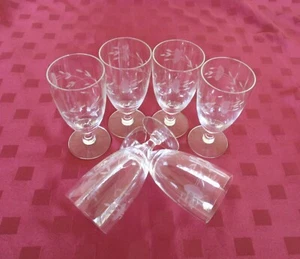 Vintage 1980's Princess House Crystal Sherry Glasses x 6 *Heritage Pattern - Picture 1 of 6