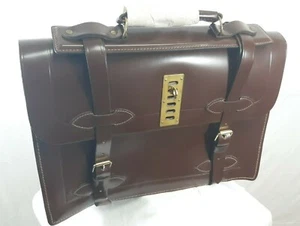 New Men's Brown Leather Messenger Business Work Briefcase Laptop Bag Formal - Picture 1 of 4