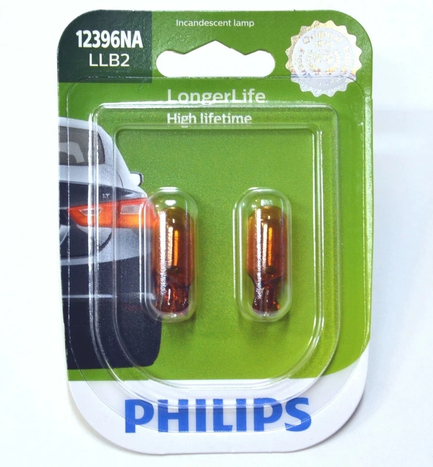 Philips LongerLife 12396NA 5W Dos Bombillas Luz Marcadora Lateral Frontal Reemplazar Lámpara OE Foto 1 de 4