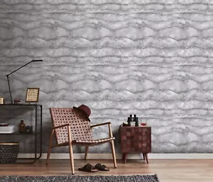 Papel pintado Debona 9057 piedra horizontal efecto metálico cuarzo natural carbón - Imagen 1 de 4