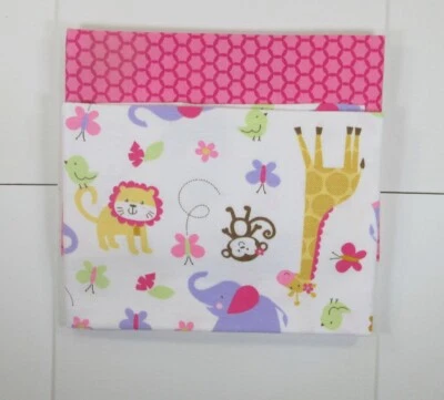 2 mantas receptoras niña 30x30 pulgadas, tema selva rosa, marca NoJo Foto 1 de 4