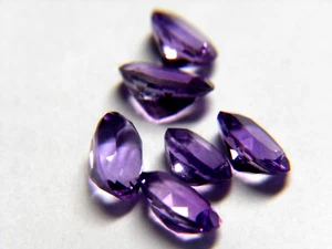 Amethyst 6 each, 20 year USA Vendor, 4.2 ctw all Oval Cut, German - Picture 1 of 12